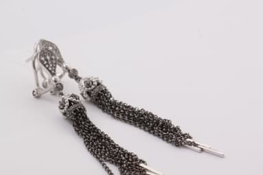 Серьги из серебра 925 с топазами