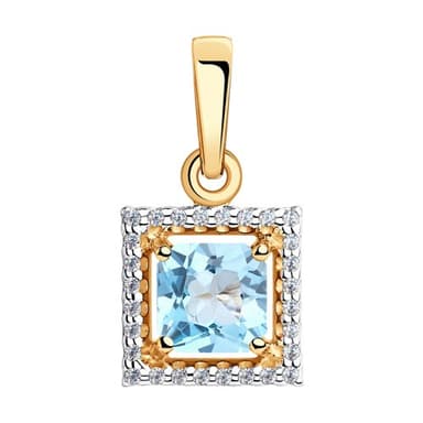 Подвеска из золота 585 с топазом