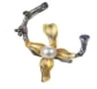 Подвеска из серебра 925 с жемчугом