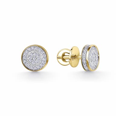 Серьги из золота 585 с  бриллиантом