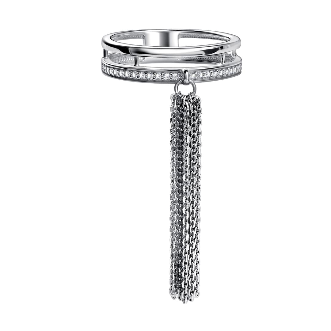 Кольцо из серебра 925 с фианитами