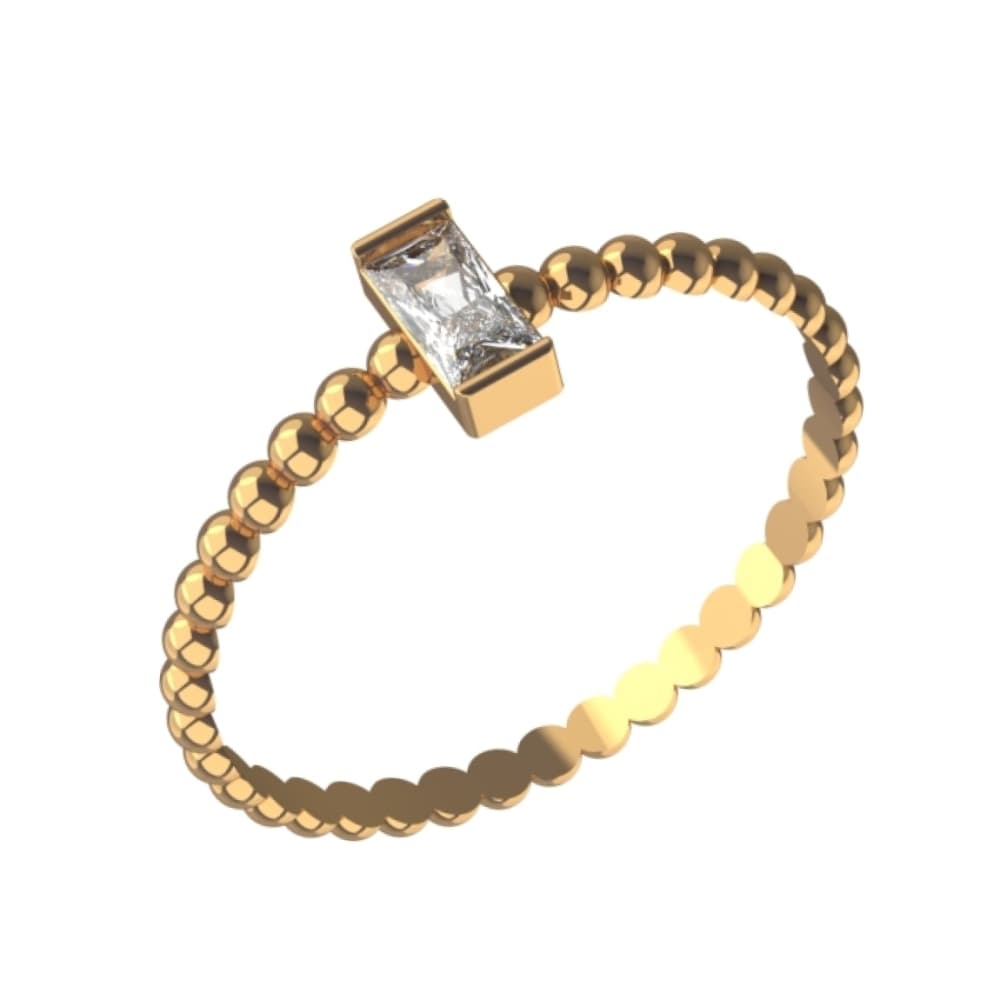 Кольцо из золота 585 с фианит