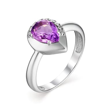 Кольцо из серебра 925 с аметистами