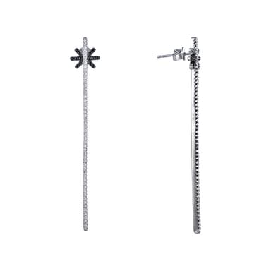 Серьги из серебра 925 с фианитами