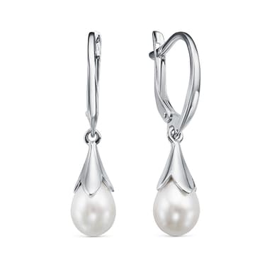 Серьги из серебра 925 с жемчугом