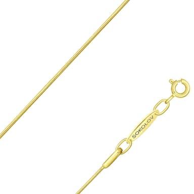 Цепь полновесная из золота 585 без вставки