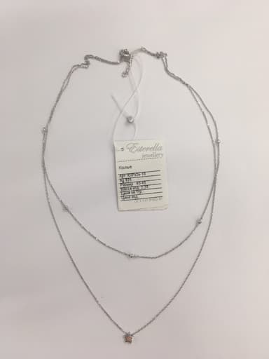 Колье из серебра 925 с фианитами