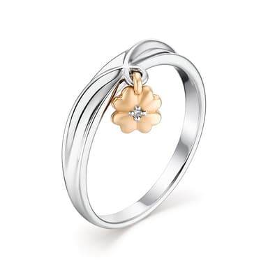 Кольцо из серебра 925 с бриллиантами