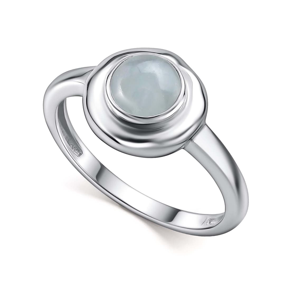 Кольцо из серебра 925 с аквамаринами