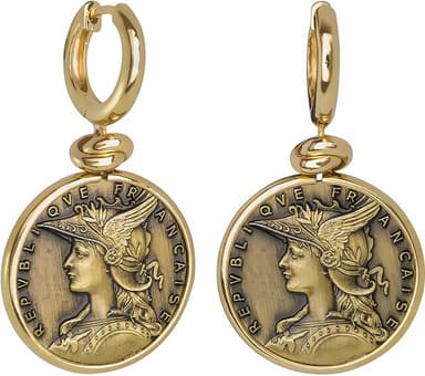 Серьги из бижутерный сплава без вставки