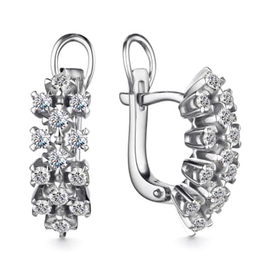 Серьги из золота 585 с бриллиантами