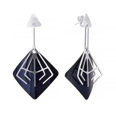 Серьги из серебра 925 с эмалью