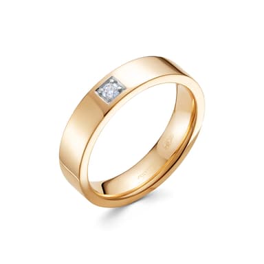 Кольцо обручальное из золота 585 с бриллиантами