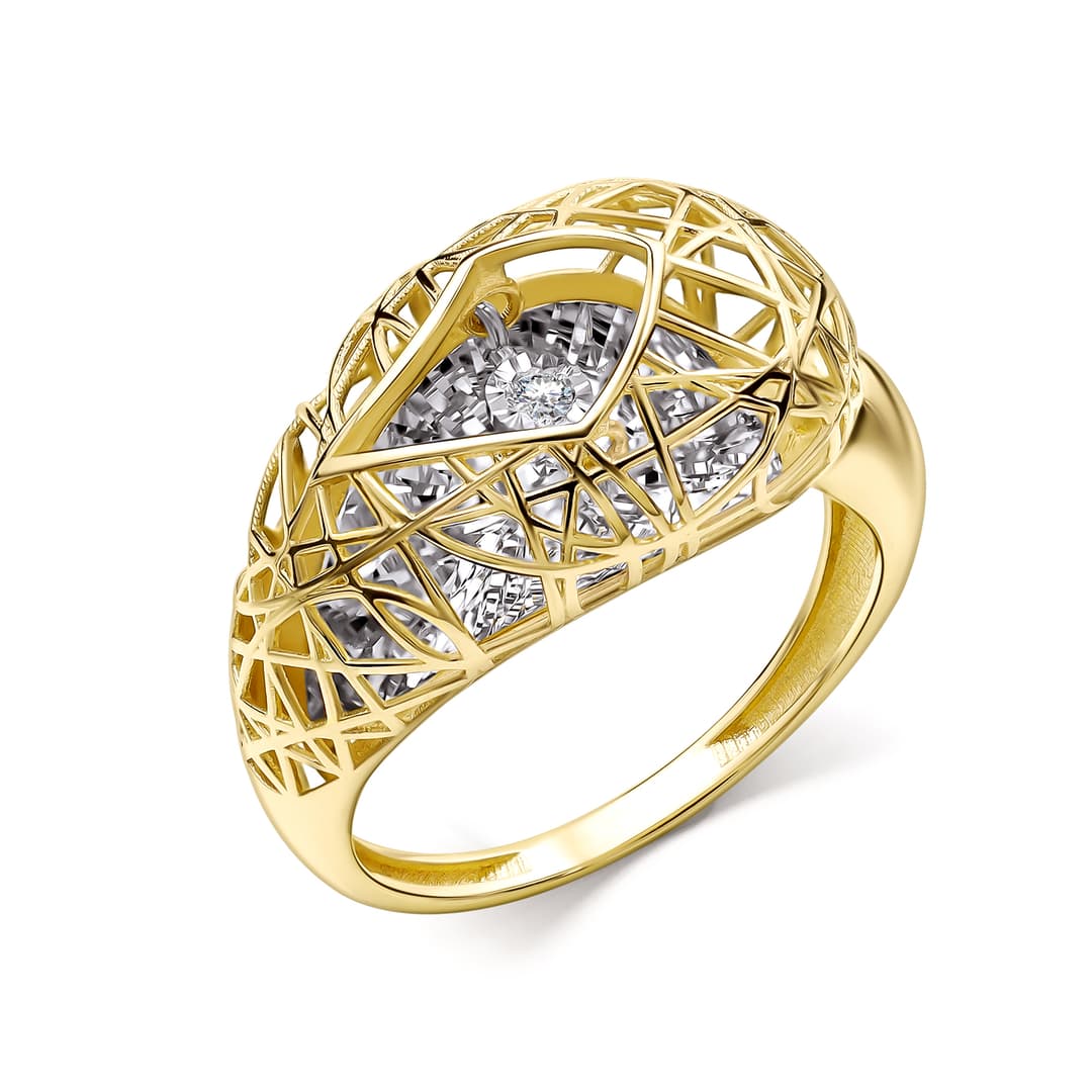 Кольцо из золота 585 с бриллиантами