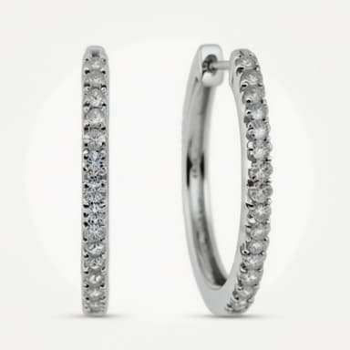 Серьги из серебра 925 с выращенными бриллиантами