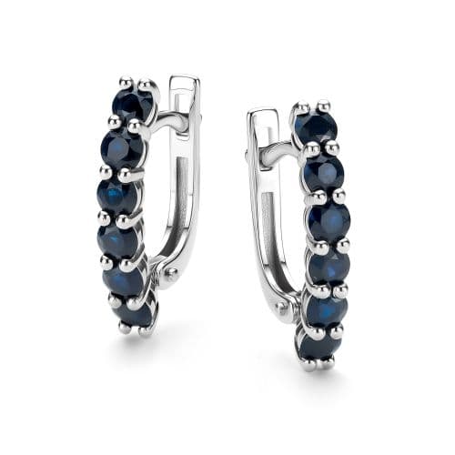 Серьги из золота 585 с сапфирами