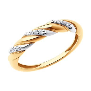 Кольцо из золота 585 с фианитами