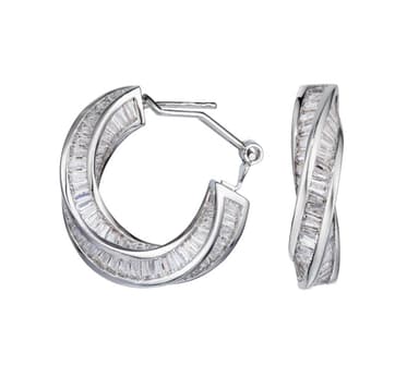 Серьги из латуни с фианит