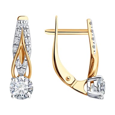 Серьги из Золота 585 с фианитами