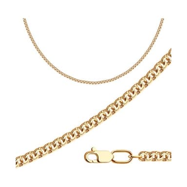 Цепь полновесная из золота 585 без вставки