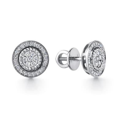 Серьги из золота 585 с  бриллиантом