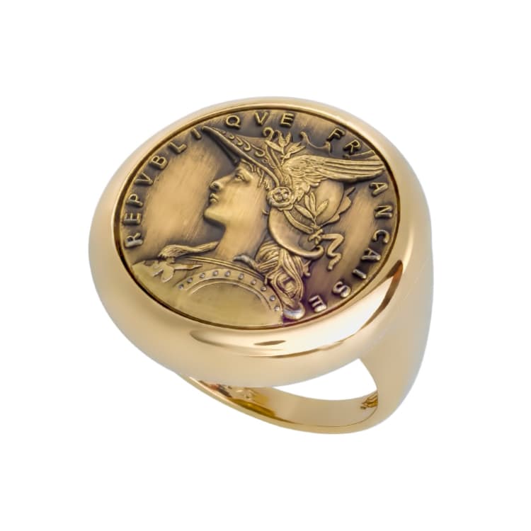 Кольцо из бижутерный сплава без вставки