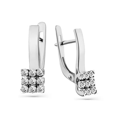 Серьги из золота 585 с бриллиантом