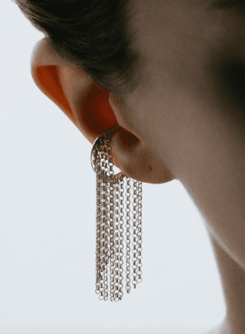 Серьги из серебра без вставки