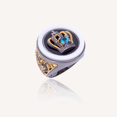 Кольцо из серебра 925 с топазами london