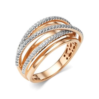 Кольцо из золота 585 с бриллиантами