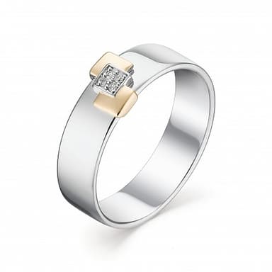 Кольцо из серебра 925 с бриллиантами