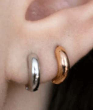 Серьги из серебра без вставки