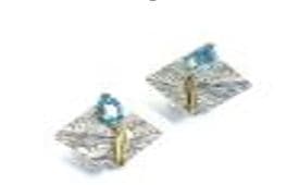 Серьги из серебра 925 с топазом