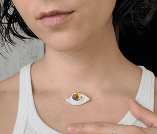 Колье с фарфором