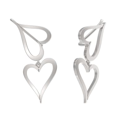 Серьги из серебра без вставки