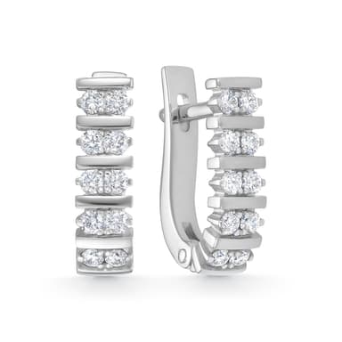 Серьги из золота 585 с  бриллиантом