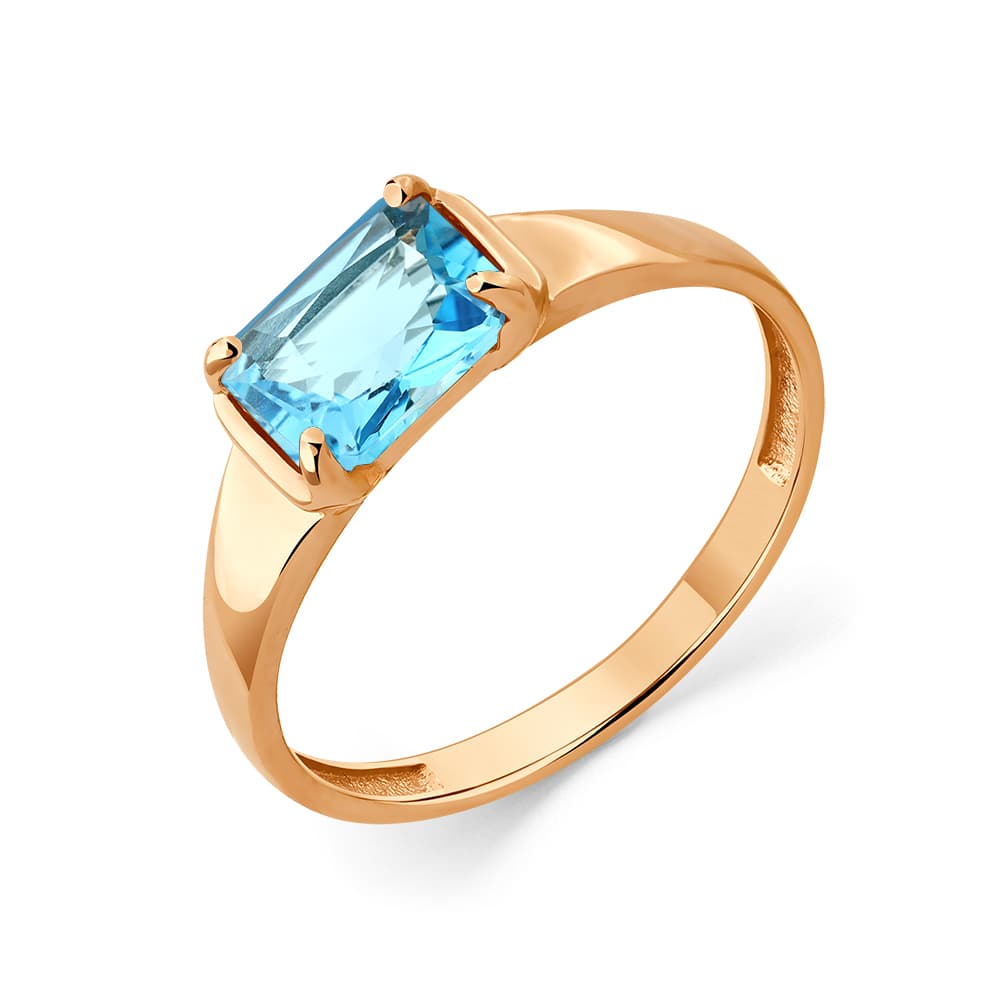 Кольцо из золота 585 с топазами swiss