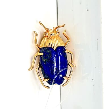 Брошь из серебра 925 с ляписами