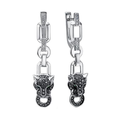 Серьги из золота 585 с бриллиантами