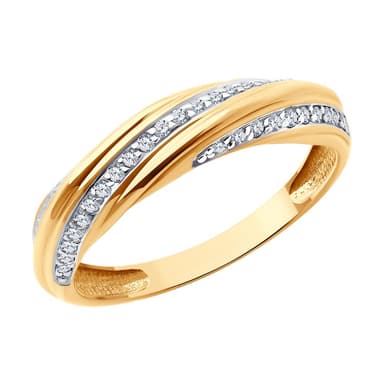 Кольцо из золота 585 с фианитами