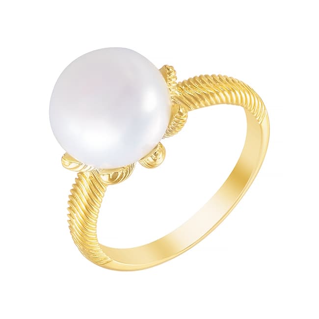 Кольцо из серебра 925 с жемчугом