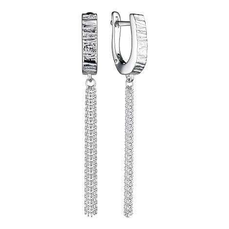 Серьги из серебра 925 без вставки