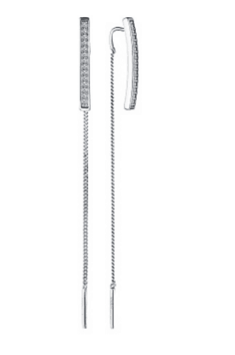 Серьги из серебра 925 с фианитами