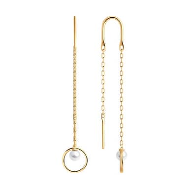 Серьги из золота 585 с жемчугом