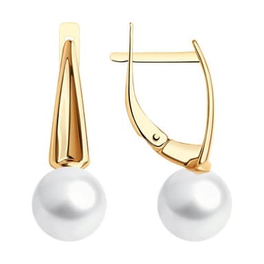 Серьги из золота 585 с жемчугом