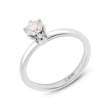 Кольцо из золота 585 с выращенным бриллиантом