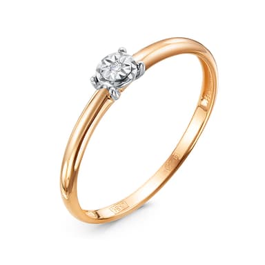Кольцо из золота 585 с бриллиантом
