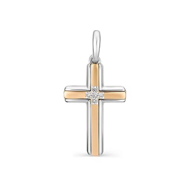 Подвеска из серебра 925 с бриллиантами