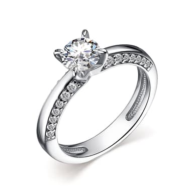 Кольцо из серебра 925 с кристаллами swarovski