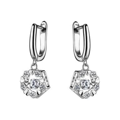 Серьги из серебра 925 с фианит